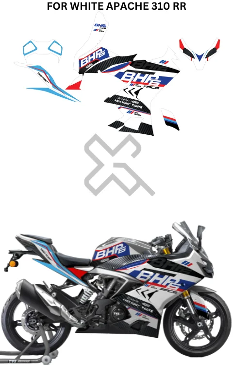 BH6 Edition Full Body Sticker Compatible with Apache 310 RR | Printed In Premium Gloss Vinyl With FPF(Fade Protection Film), Water Proof, Precut Sticker, Pack Of 1 Compatible with Both Side